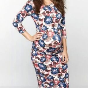 Isabella Oliver Pea in the Pod Rose BodyCon Maternity Midi Dress Size 6 Small